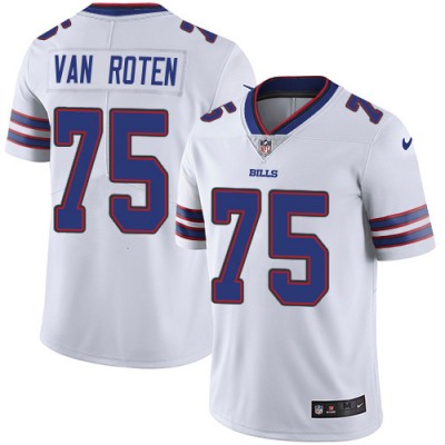 Nike Buffalo Bills #75 Greg Van Roten White Men's Stitched NFL Vapor Untouchable Limited Jersey